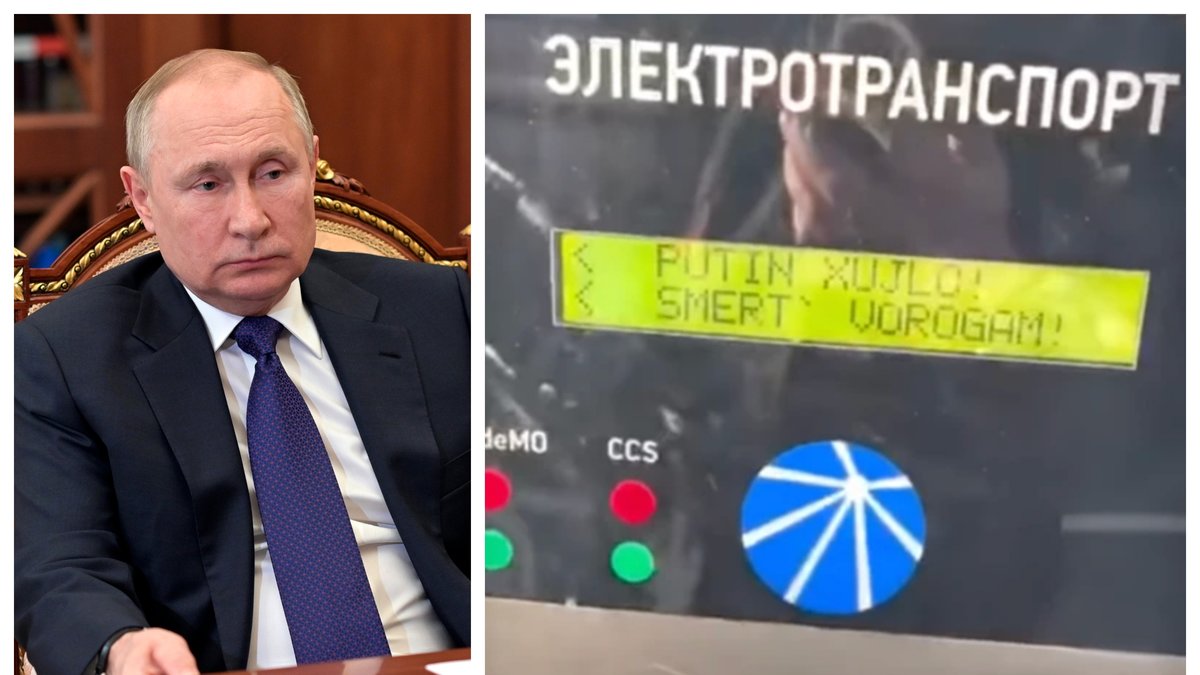 Vladimir Putin hånades på ryska laddstolpar.