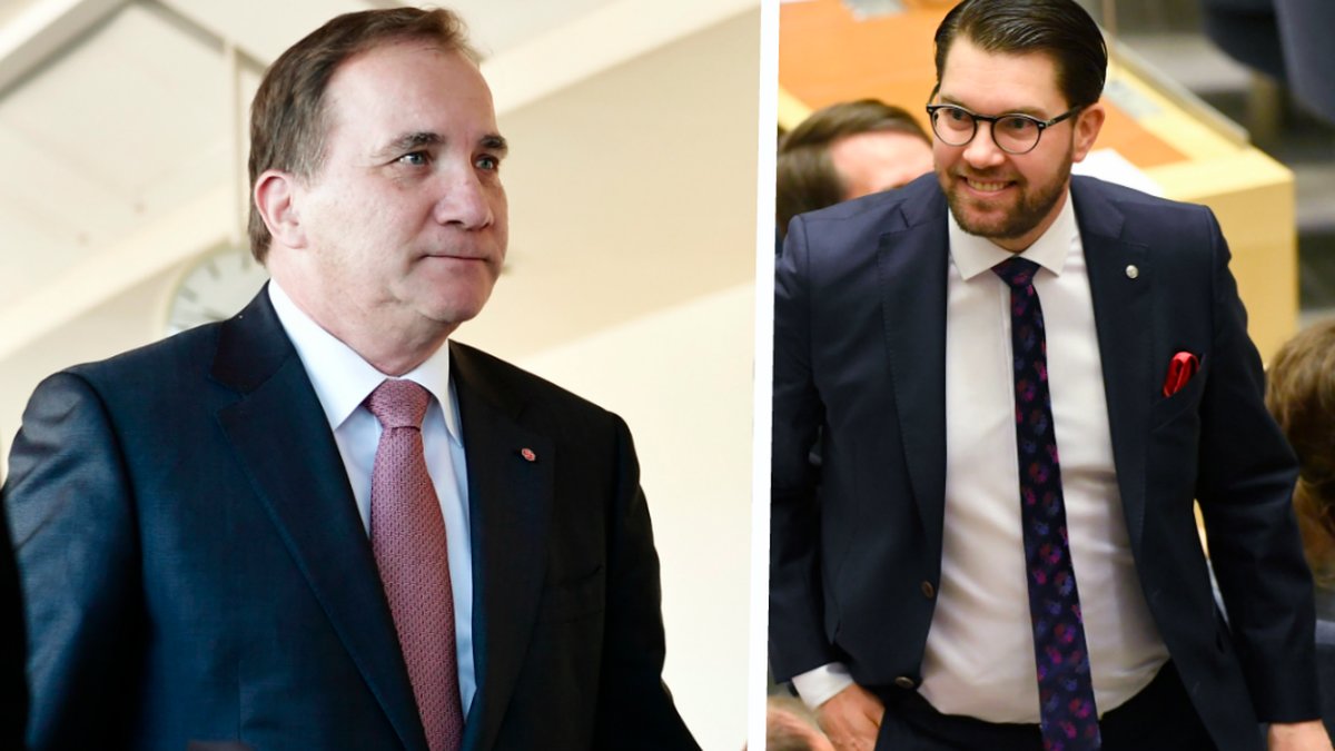 Stefan Löfven och Jimmie Åkesson. Kollage