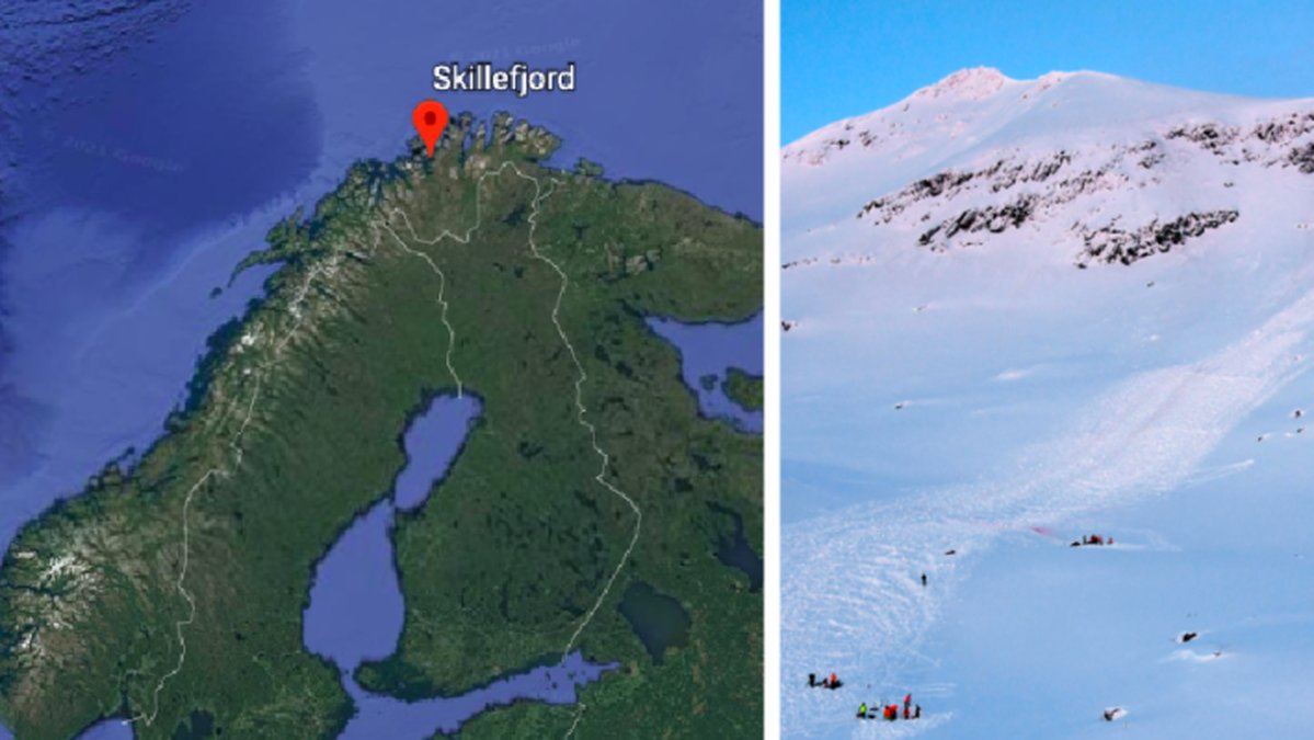 Minst 150 personer inspärrade efter flera laviner i norra Norge.
