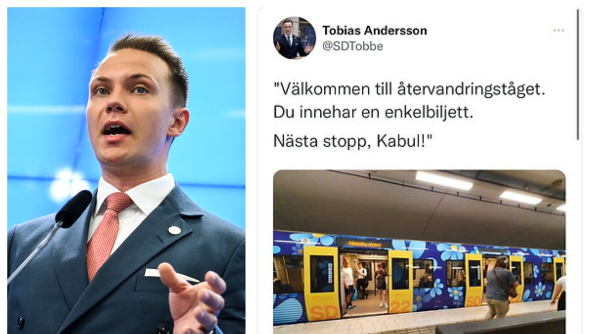 Tobias Andersson (SD) bemöter kritiken efter sin uppmärksammade tweet.