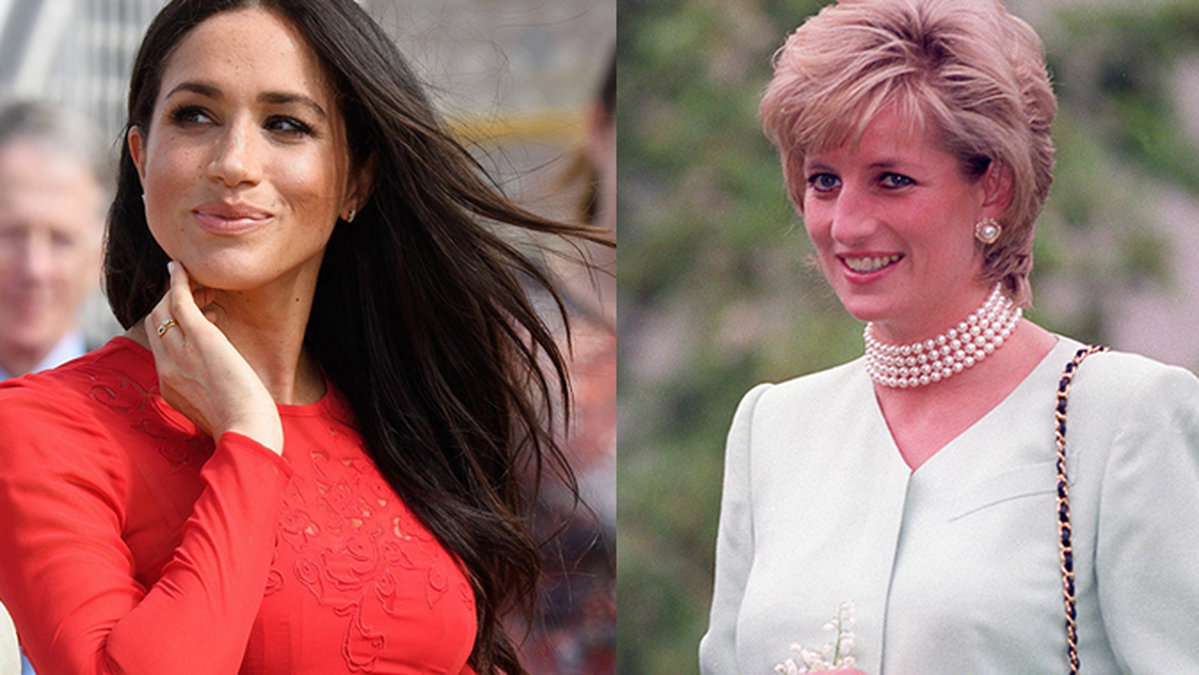 Meghan Markle, hertiginnan av Sussex, och prinsessan Diana