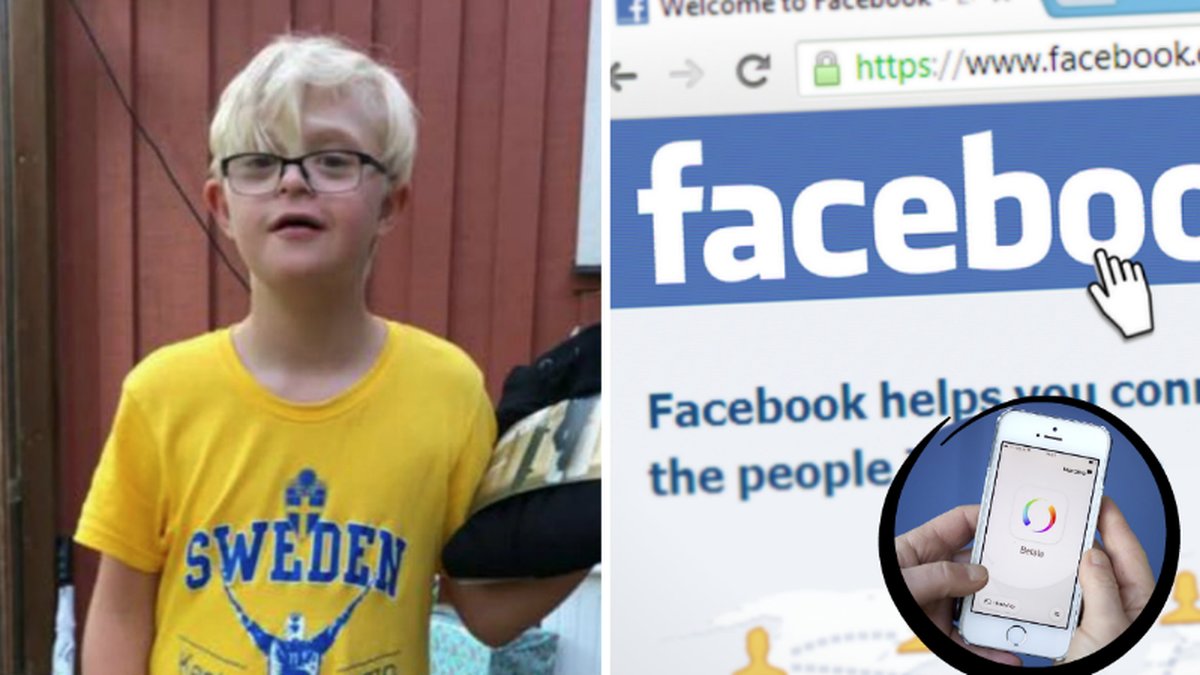 Dante. Facebook. och en telefon med swish