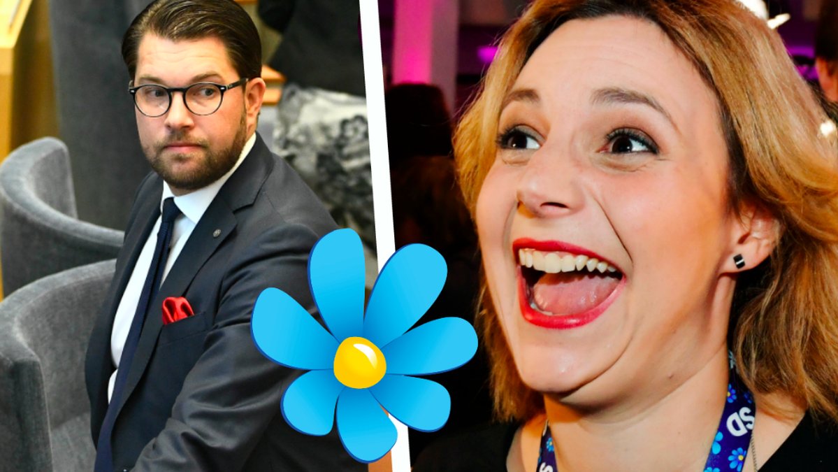 Jimmie Åkesson och Paula Bieler. Montage