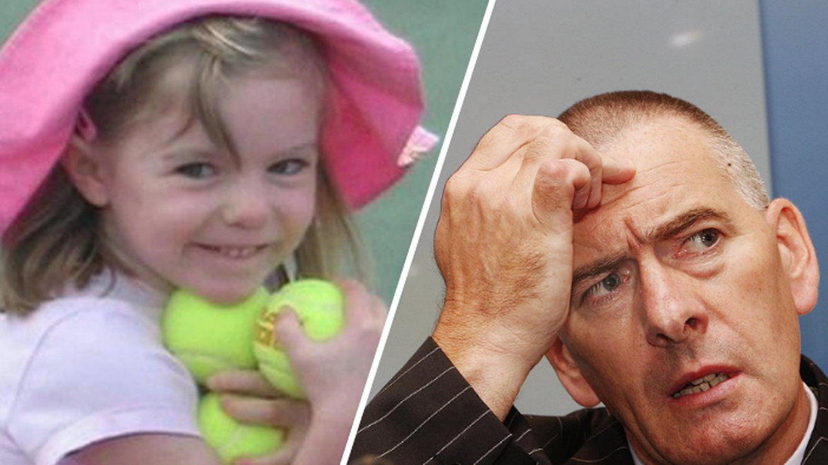 Madeleine McCann håller i tennisbollar och Dave Edgar kliar sig i huvudet med handen.