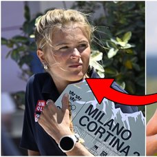 Frida Karlsson under ett läger i Grekland