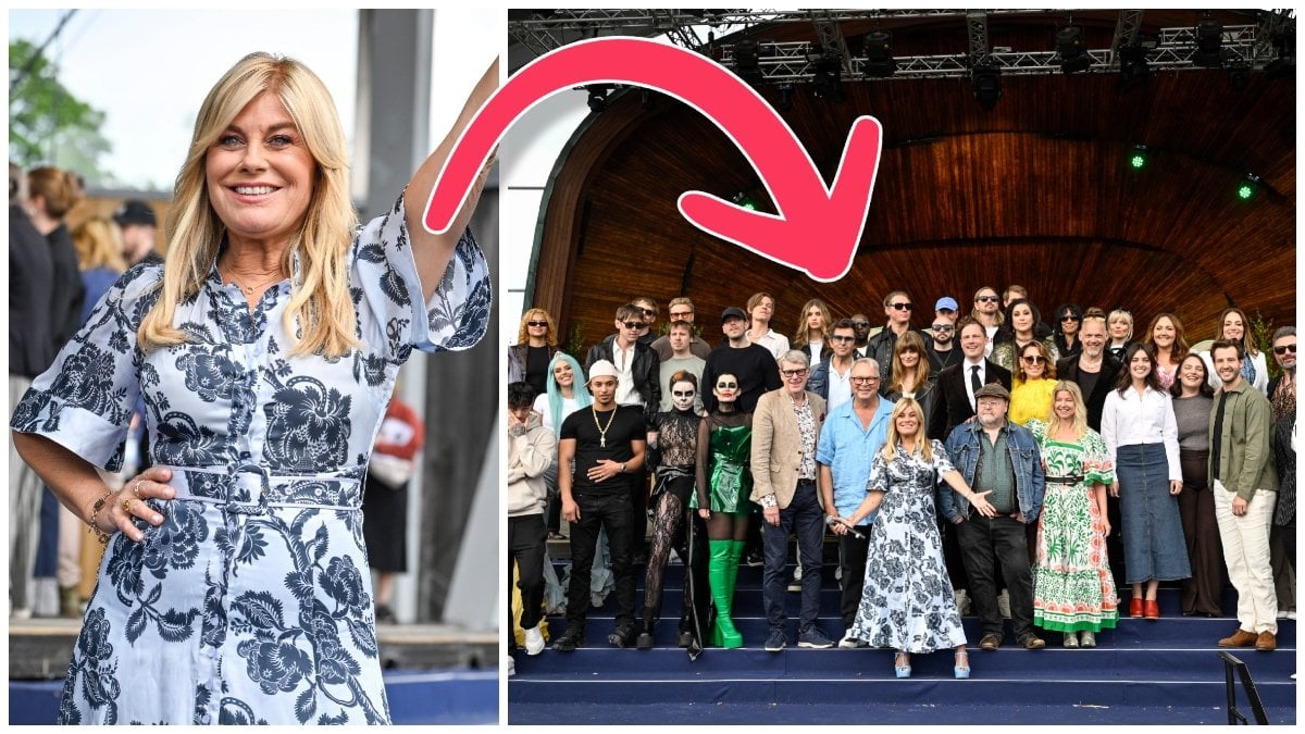 Pernilla Wahlgren och alla artister som medverkar i Allsång på Skansen 2025