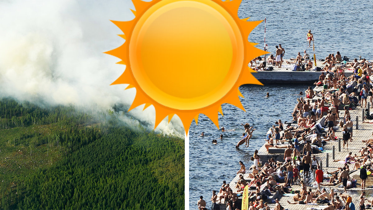 Risk för 30 grader och skogsbränder