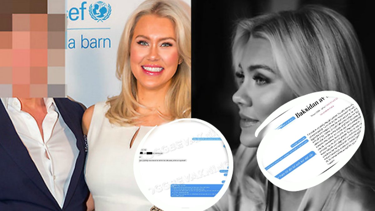 Ex-pojkvännen blurrad och Isabella Löwengrip, samt konversationer