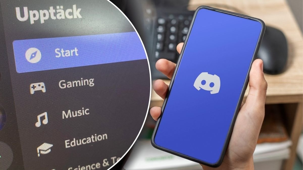 Bilder på Discord på mobil och på dator.