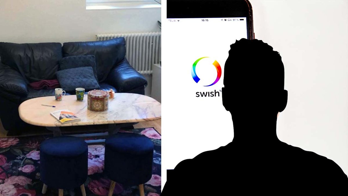 Bild från polisen och bild på Swish
