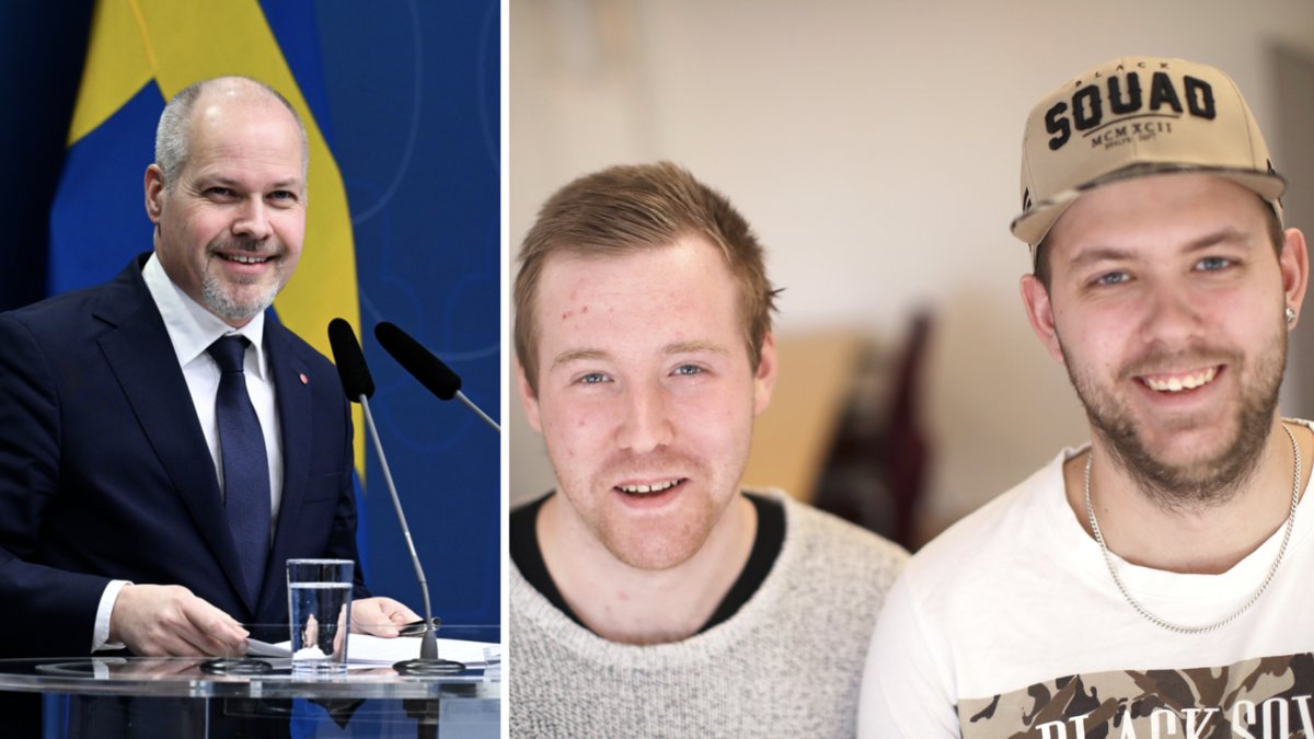 Morgan Johansson (S) och bröderna.