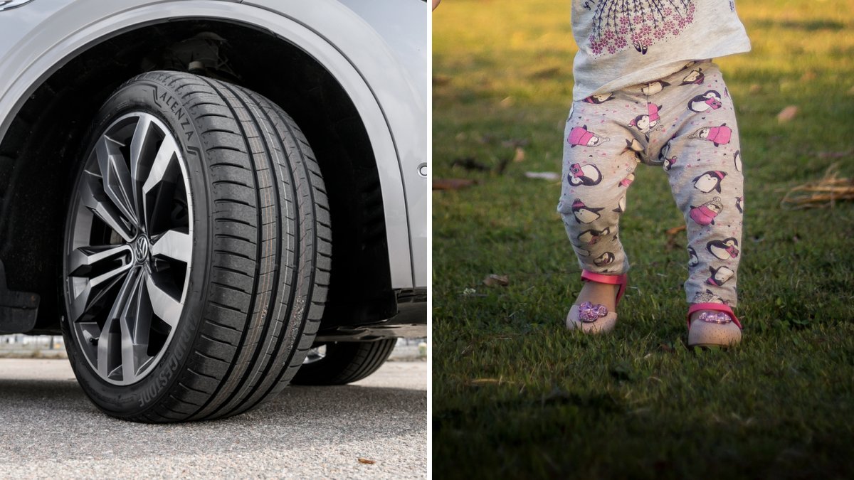 Ett äldre syskon körde ihjäl sin lillasyster under måndagen.