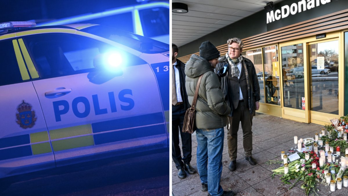 McDonald's i Vällingby. På bild syns även justitieminister Gunnar Strömmer.