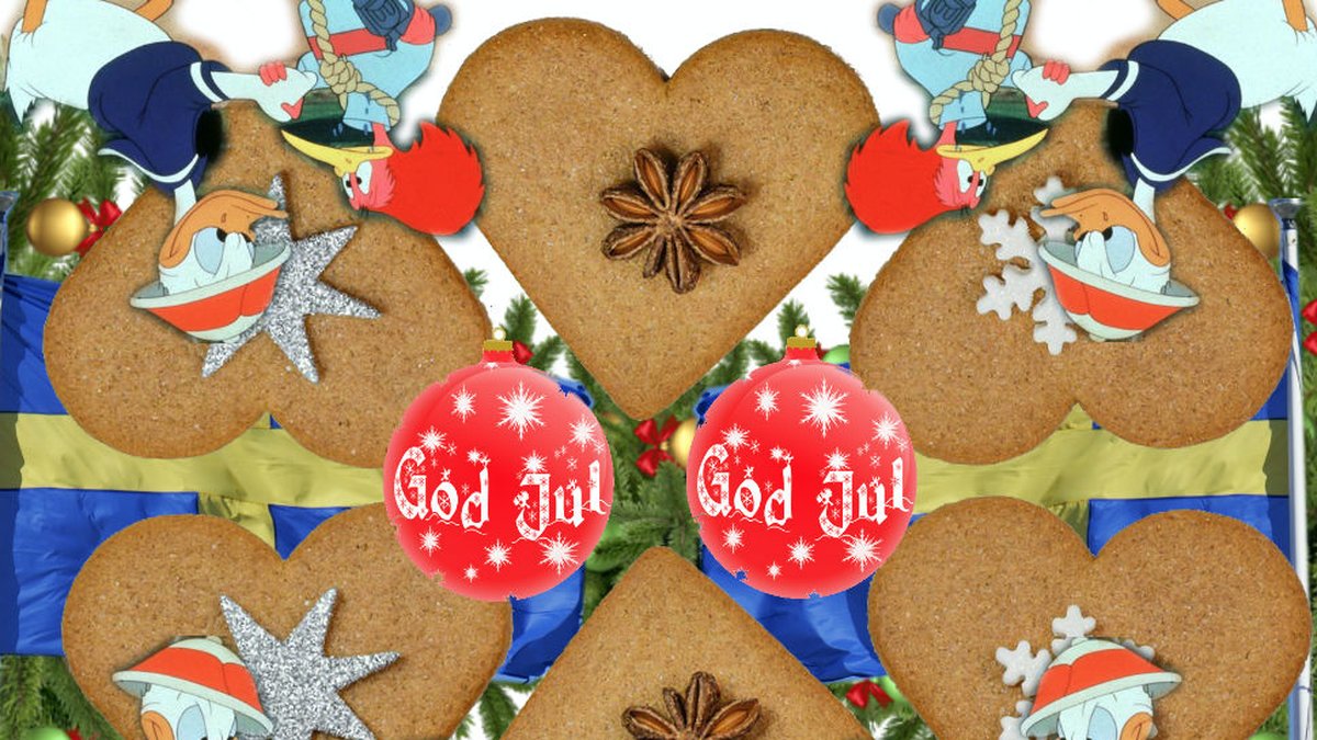 Kalle anka, julgran och pepparkakor är alla älskade svenska jultraditioner.