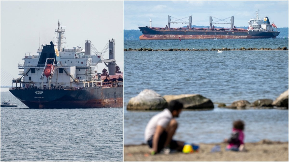 Fartyg på grund i Landskrona