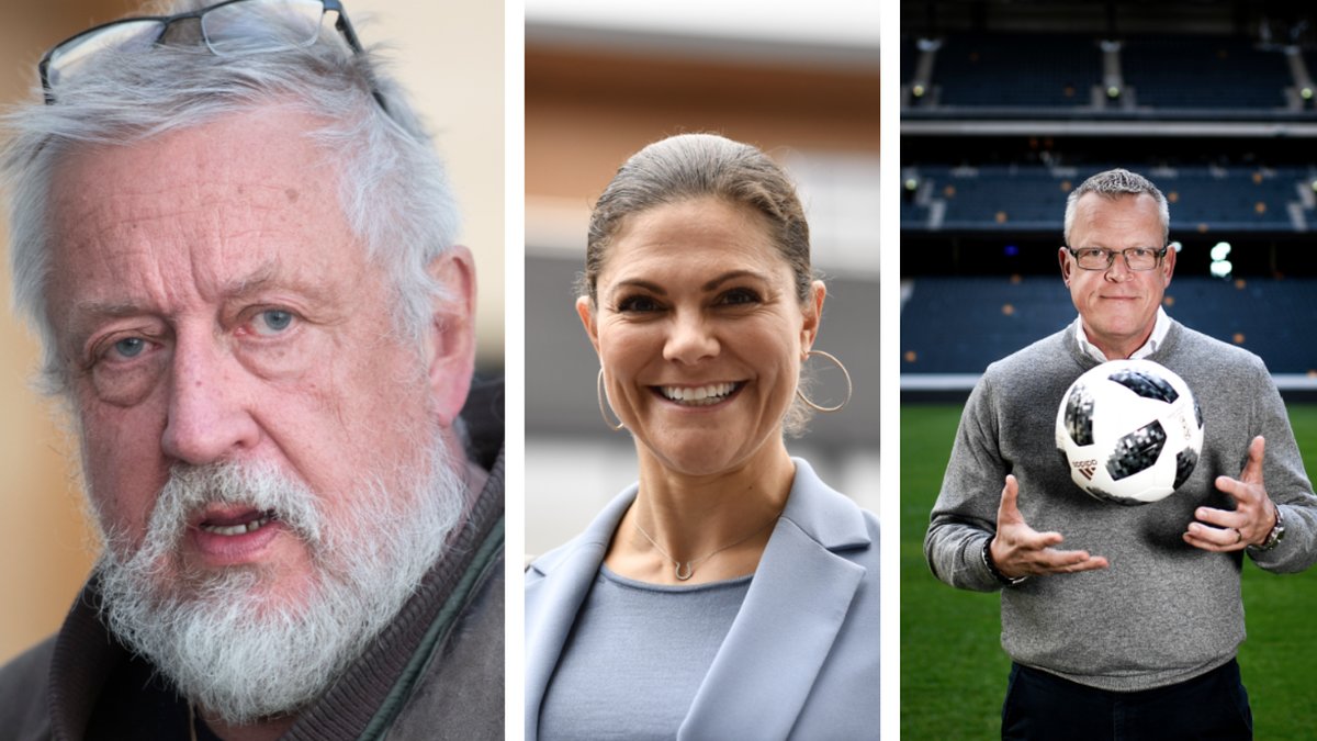 Leif GW Persson, Kronprinsessan Victoria och Janne Andersson.