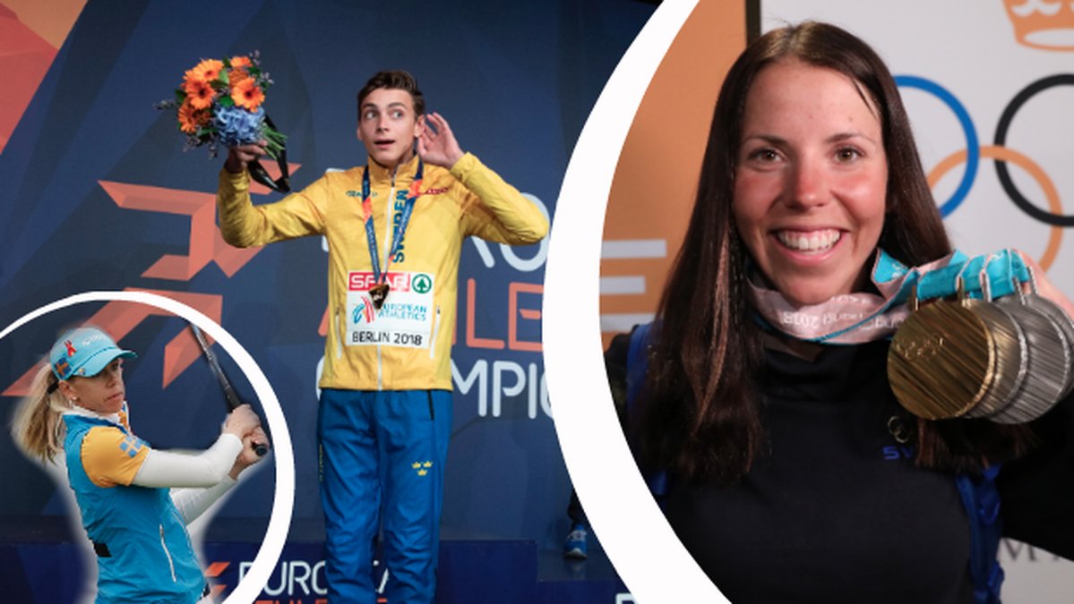 Pernilla Lindberg, Armand Duplantis, Charlotte Kalla.