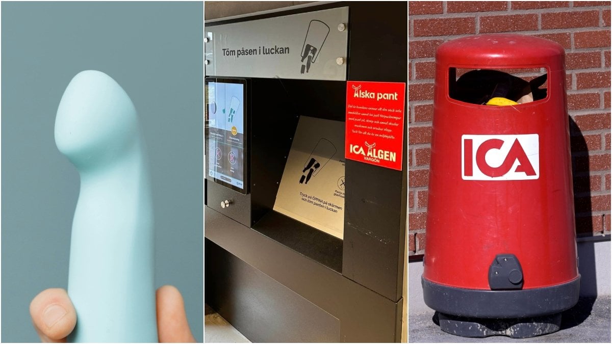 Det pantas både det ena och andra på Ica Älgen. Genrebilder.