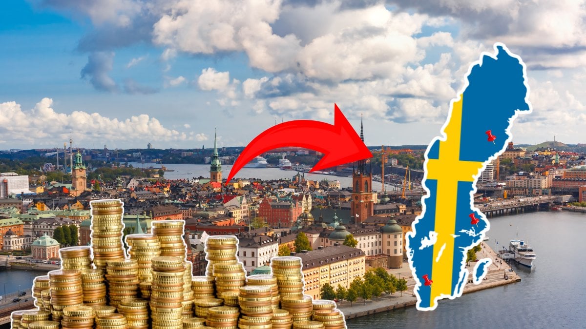 Stockholm, karta, pengar, pil