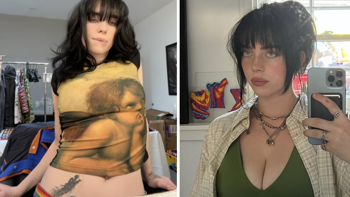 Billie Eilish visar upp sin draktatuering på Instagram