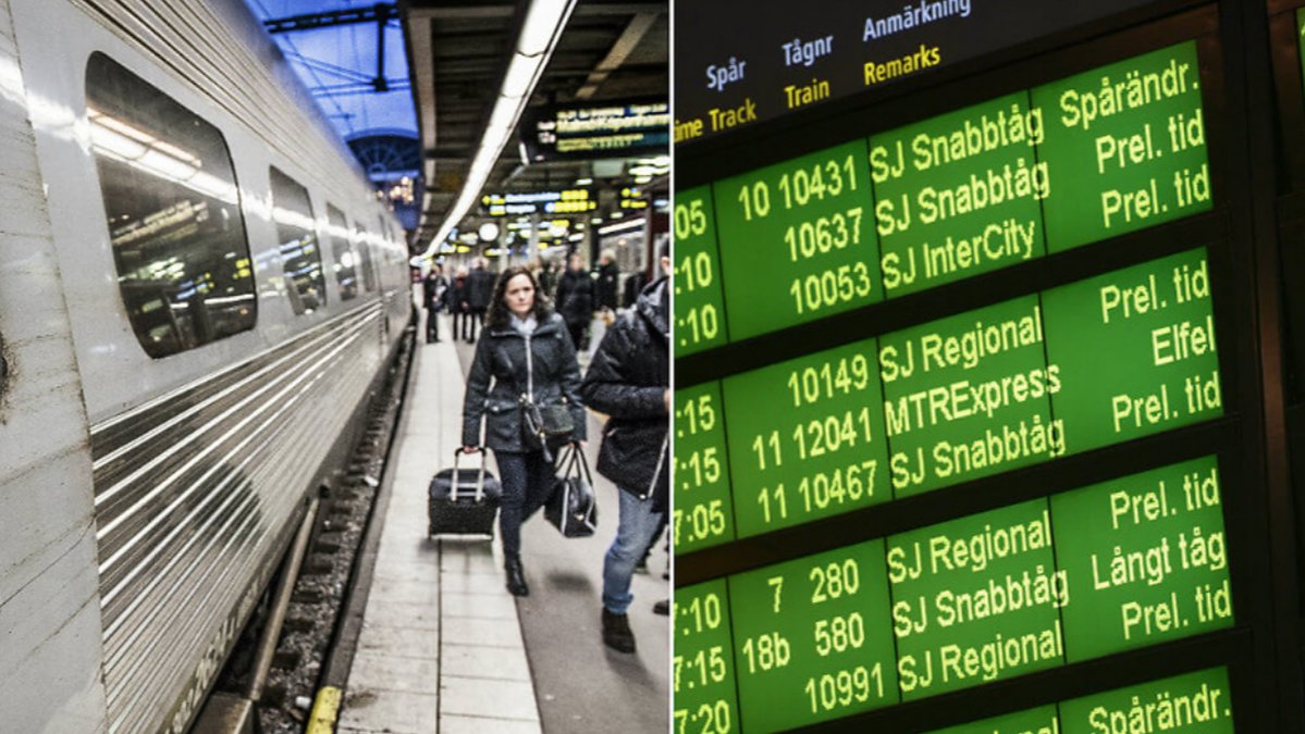 Alla tåg till och från Göteborg stoppas.