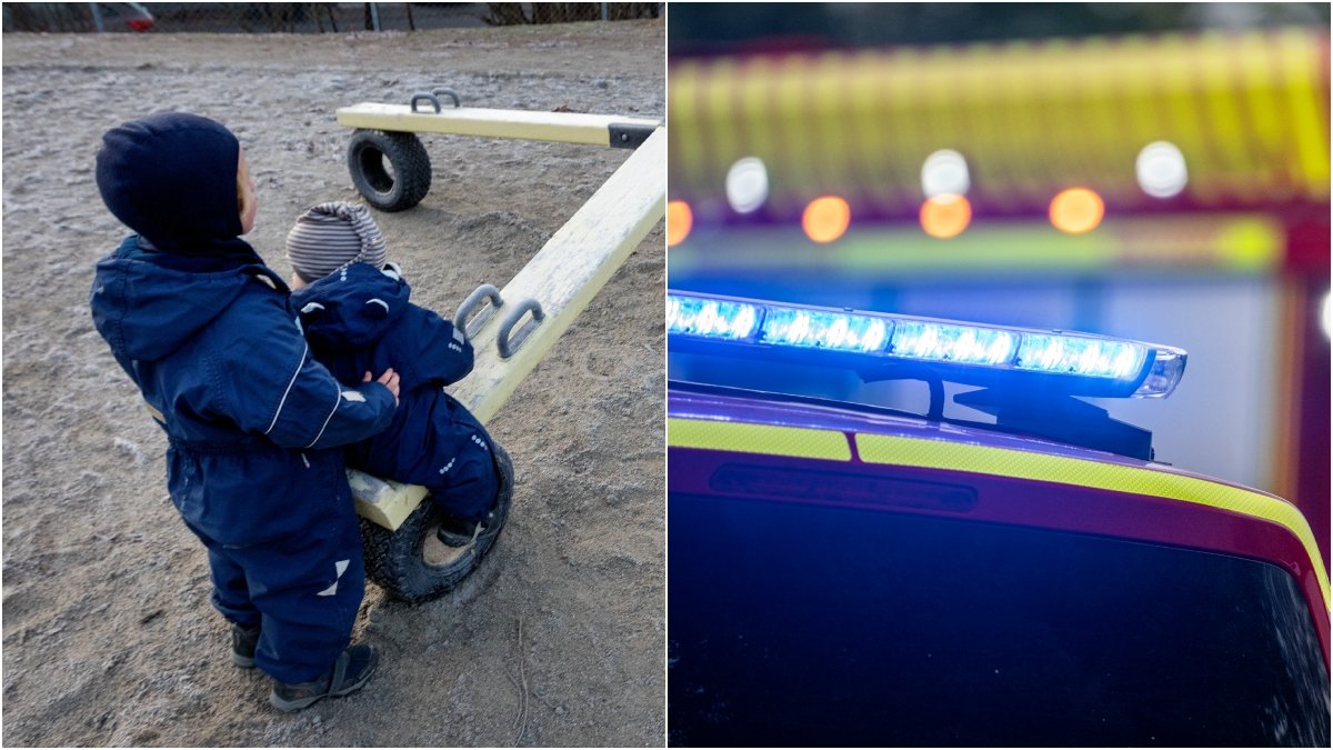 Ett förskolebarn i Göteborg har fått ett stenblock över sig. Bilden är en genrebild.