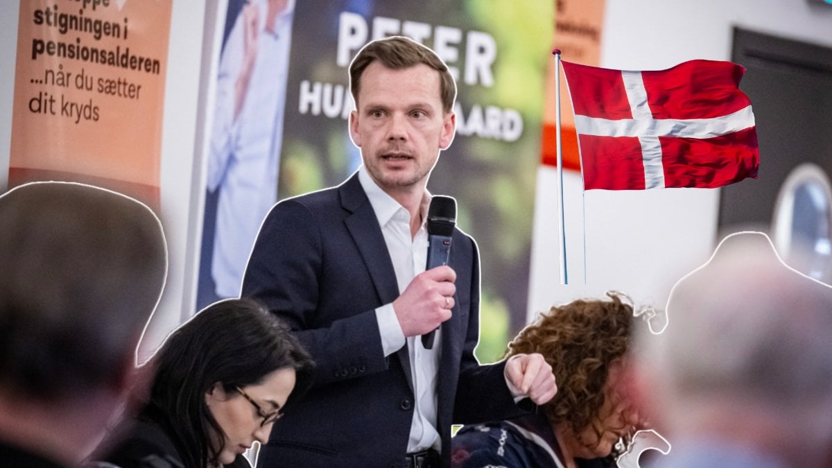 Danska politiker och dansk flaga