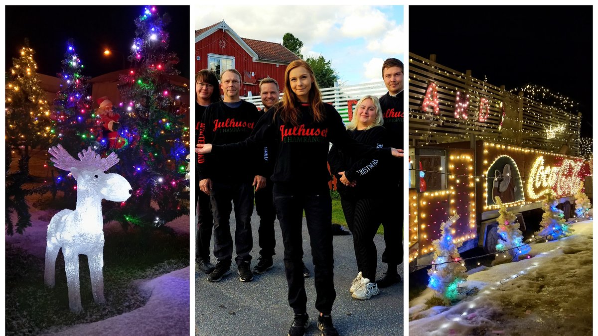Familjen Sjöberg/Smith har julpyntat ända sedan i augusti.