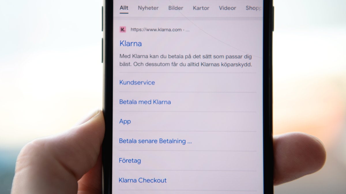 Betaltjänsten Klarna har tillfälliga problem.