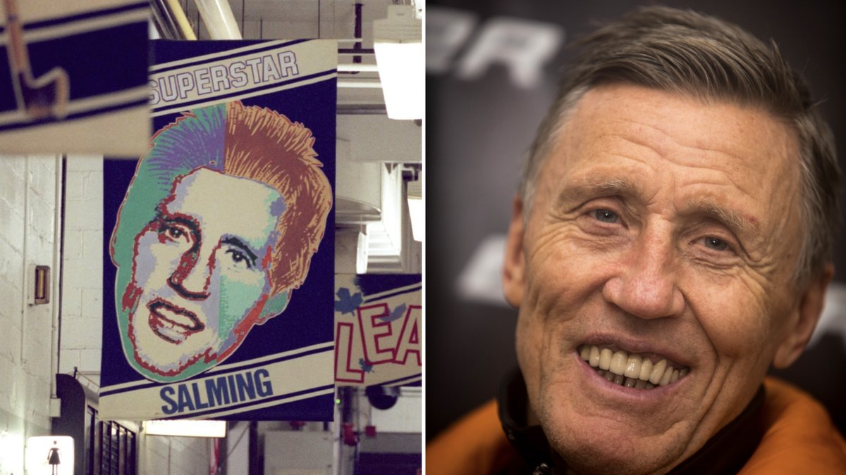 Börje Salming hedras av sin gamla klubb Toronto Maple Leafs.