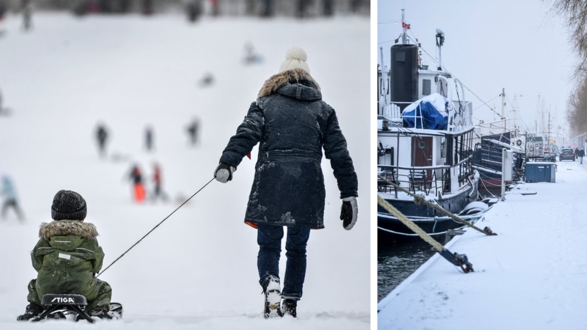 Det väntas massor av snö i Stockholm.