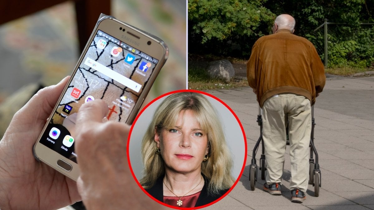 Mobil, äldre man, PRO:s generalsekreterare Christina Cars-Ingels.