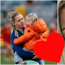 Jennifer Falk och hennes dotter och Jennifer Falk.