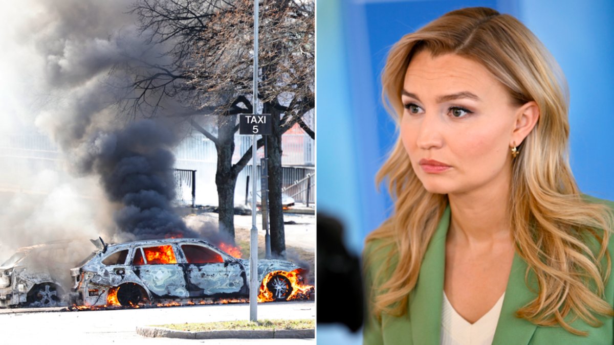 Ebba Busch (KD) kritiserar hanteringen av upploppen i påskas.