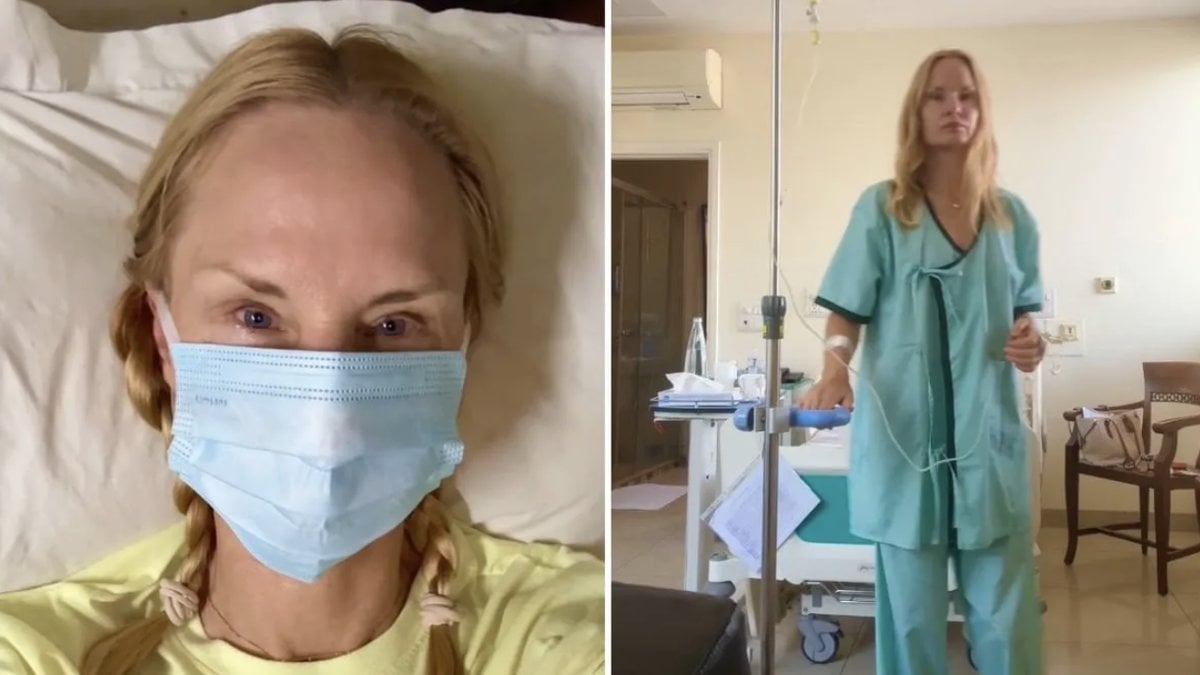 Malin Mendel på sjukhus