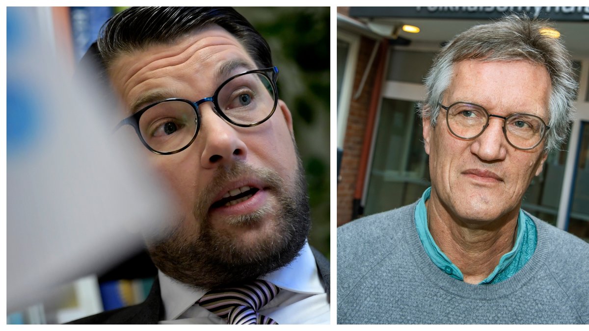 Jimmie Åkesson (SD) kritiserar coronabeslutet.