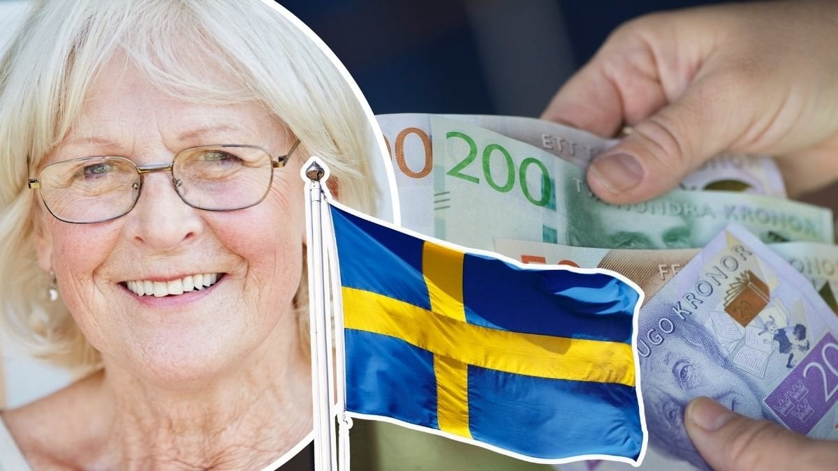 glad tant pengar svensk flagga