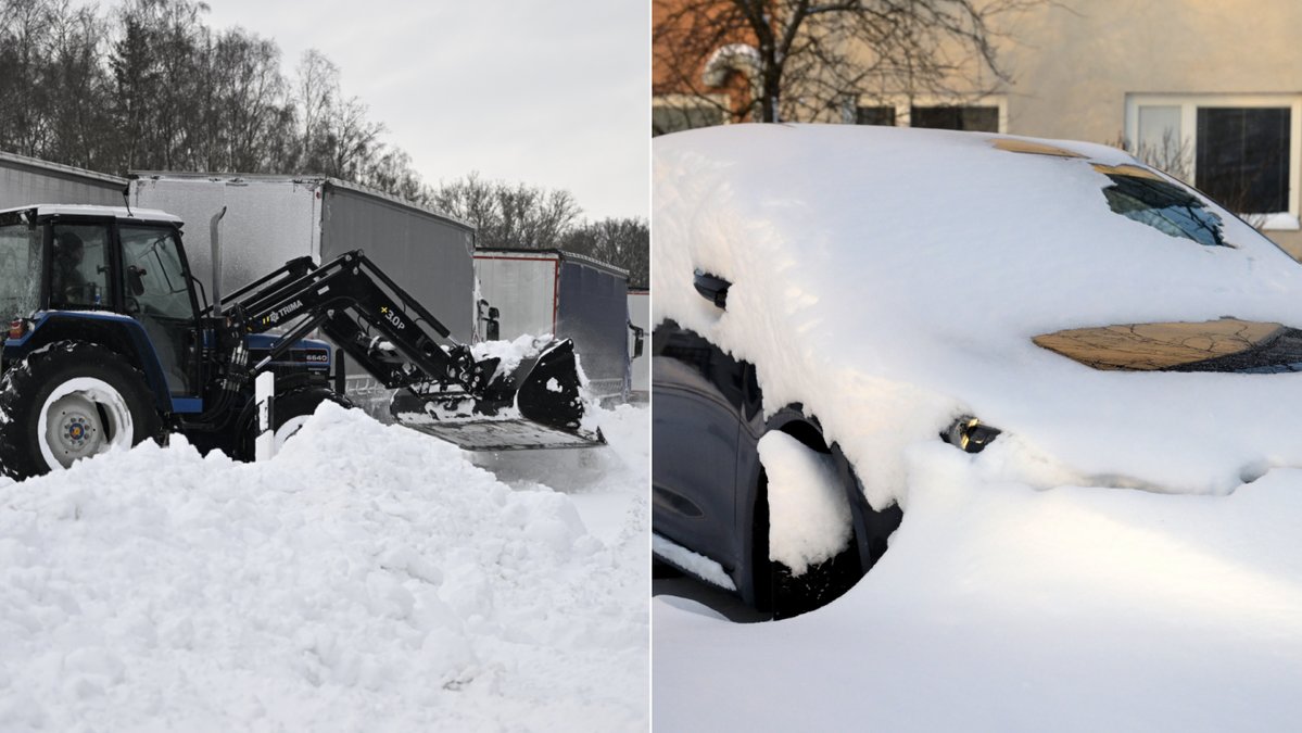 Snö och frisk vind gör att SMHI har utfärdat gula varningar i delar av södra och mellersta Sverige.