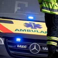 Ambulans vid en trafikolycka.