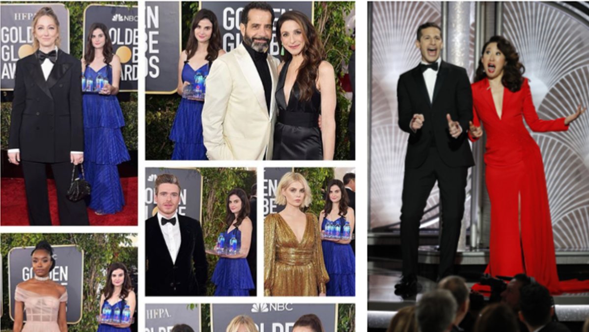 Kändisar på röda mattan under Golden Globe. 