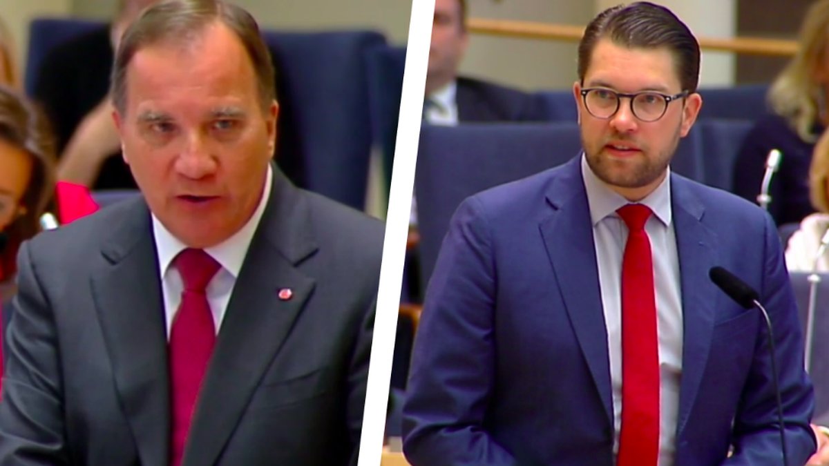 Jimmie Åkesson och Stefan Löfven