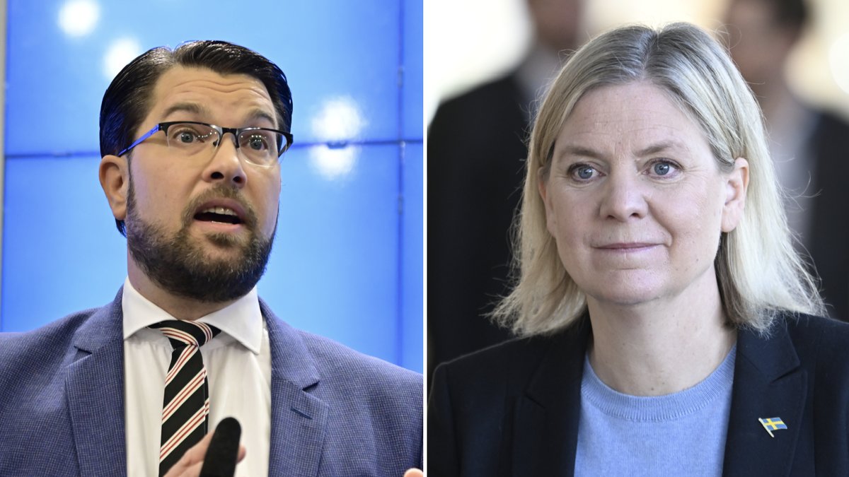 Jimmie Åkesson(SD) och Magdalena Andersson(S).