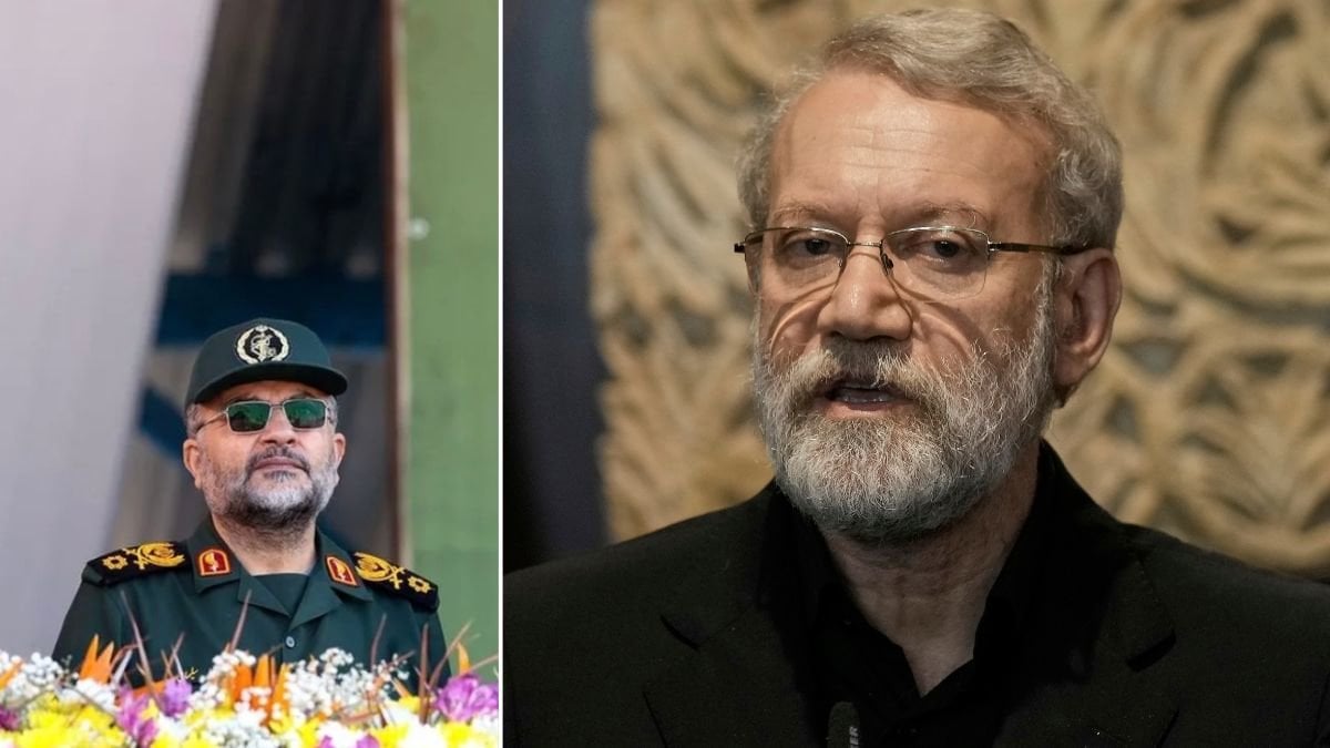Gholamreza Soleimani och Ali Larijani.