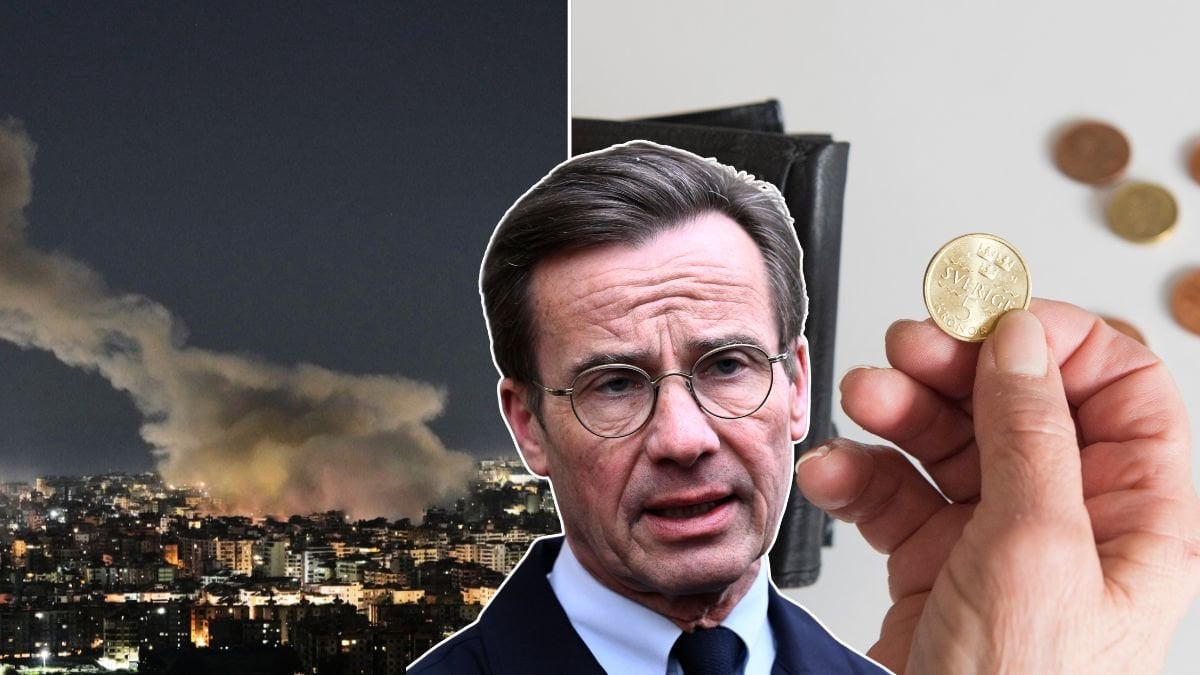 Konflikten i Mellanöstern, Ulf Kristersson och mynt.