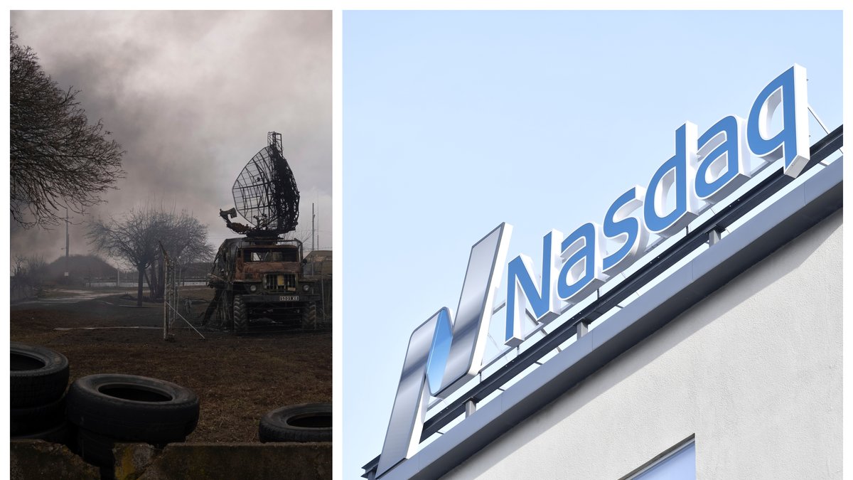 Stockholmsbörsen faller efter kriget i Ukraina.