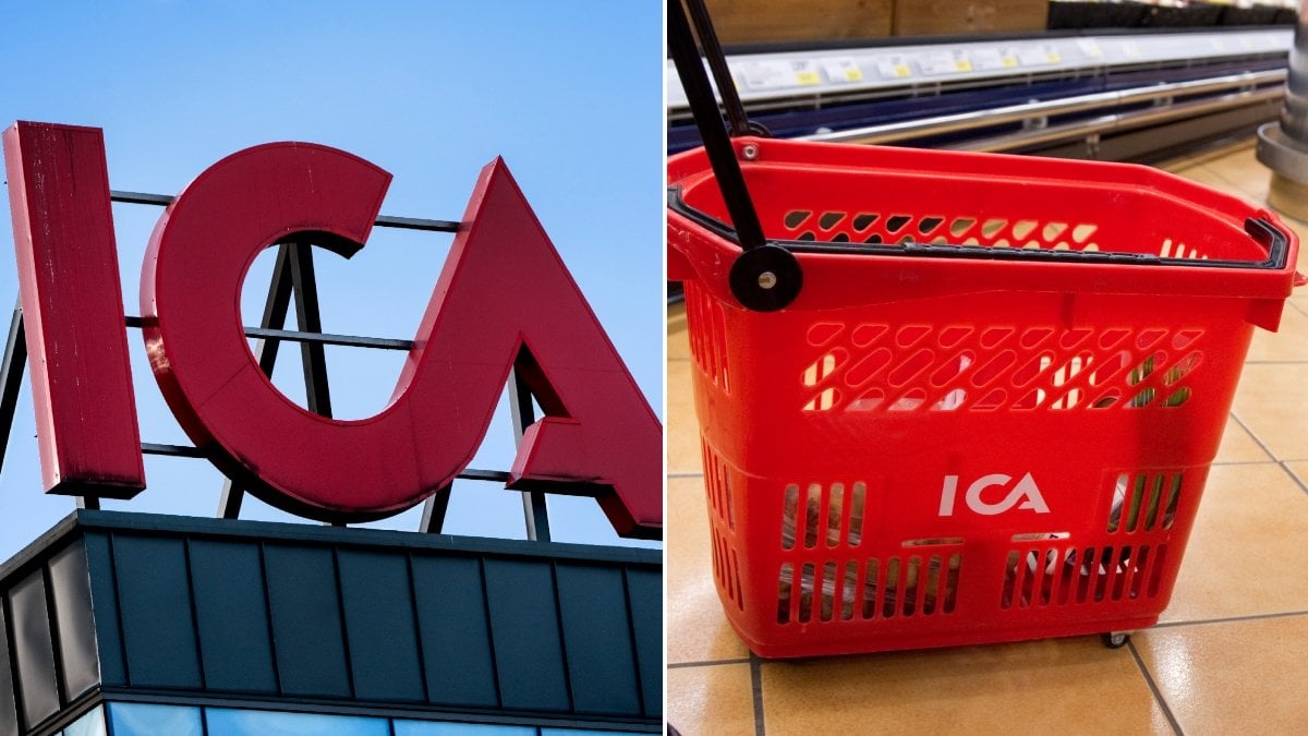 Bild på en kundkorg och Icas logga.