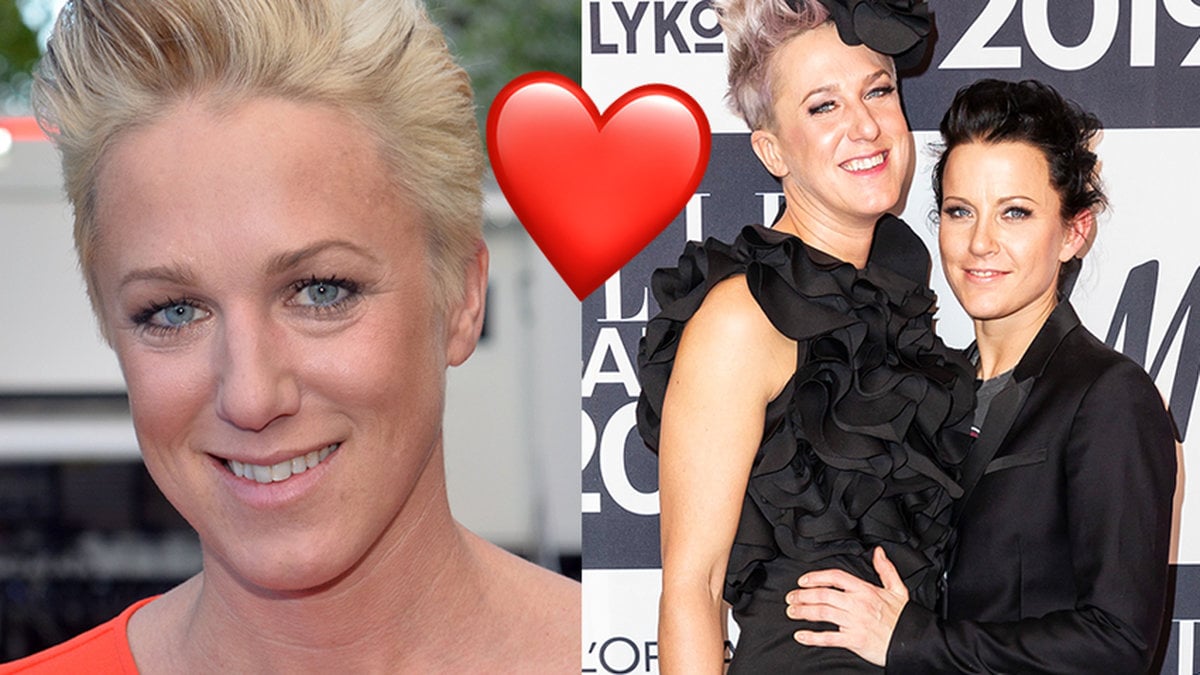 Kajsa Bergqvist och flickvännen Josefin Holmqvist