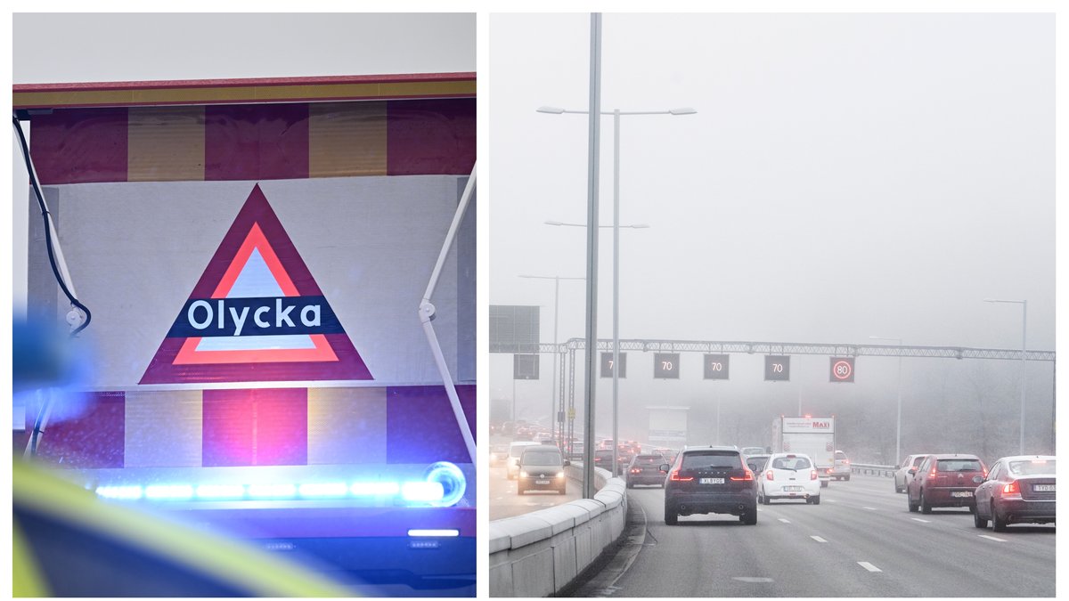 En olycka har inträffat på E4 i norrgående riktning mot Arlanda.