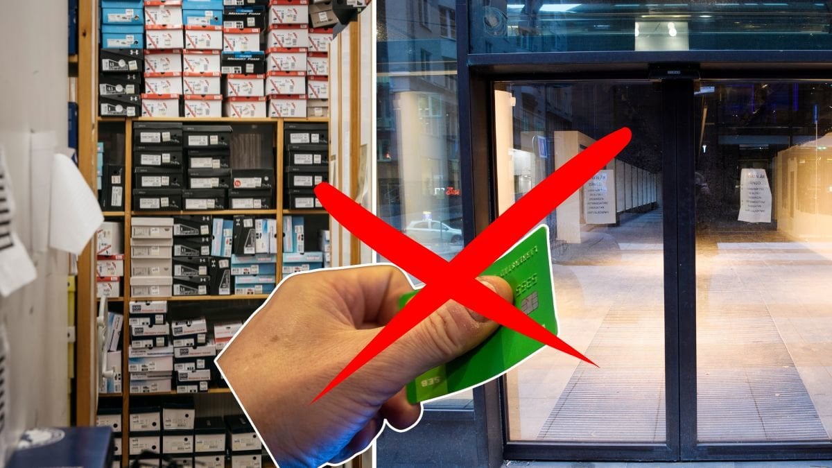 skoaffär, stängd butik. 