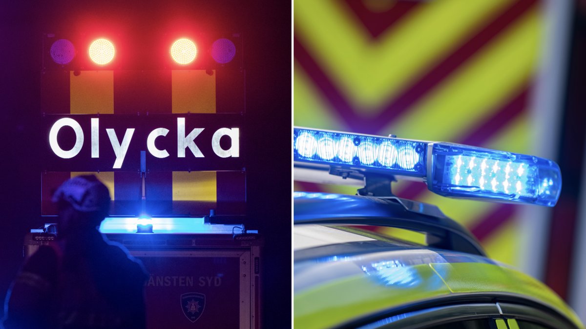 En trafikolycka i Hallstahammar orsakar totalstopp..